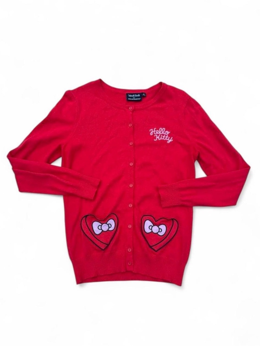 Hello Kitty Red Heart Pocket Cardigan
